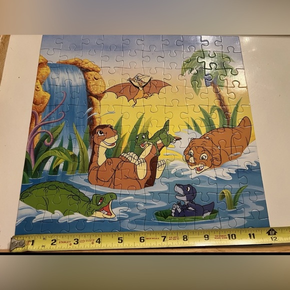 Vtg Jigsaw Puzzle 2004 The LAND BEFORE TIME 100 Piece Dinosaurs Cartoon 12” Kids - Picture 11 of 15